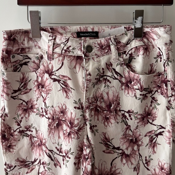 Needle & Cloth Floral Print Skinny Ankle Jeans - Picture 2 of 6